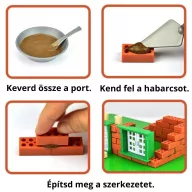 Woopie 357 db-os házépítő készlet - játék habarccsal