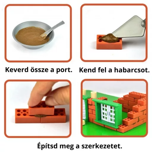 Woopie 357 db-os házépítő készlet - játék habarccsal