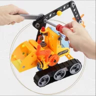   Woopie STEAM játék munkagép építő készlet - 8 részes építőjáték 
