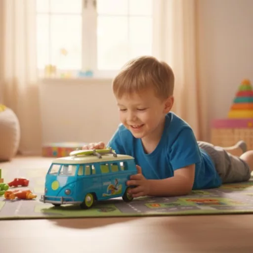 Woopie interaktív VW kisbusz szörfdeszkával -  fény és hanghatásokkal