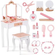   Woopie Prémium fa fésülködőasztal tükörrel és kiegészítőkkel