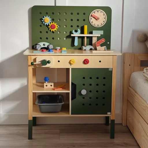  Woopie XXL STEM fa játék barkácsasztal szerszámkészlettel