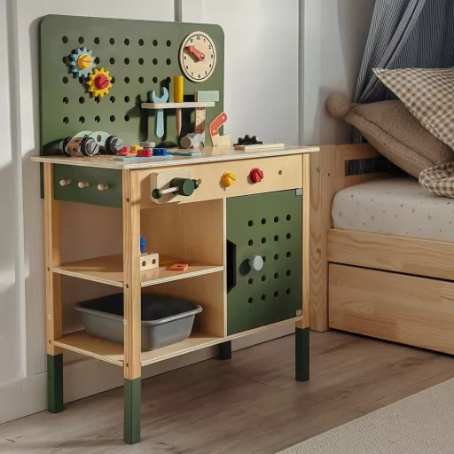  Woopie XXL STEM fa játék barkácsasztal szerszámkészlettel