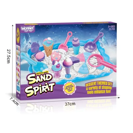 Woopie 24 db-os kinetikus homokozókészlet 900g - fagyizó