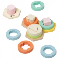   Classic World montessori toronyépítő és formaválogató játék