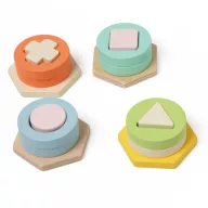   Classic World montessori toronyépítő és formaválogató játék