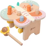 Classic World fa montessori kalapálós játék - pillangó