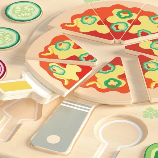 Classic World 22 részes fa szeletelhető pizzakészlet 