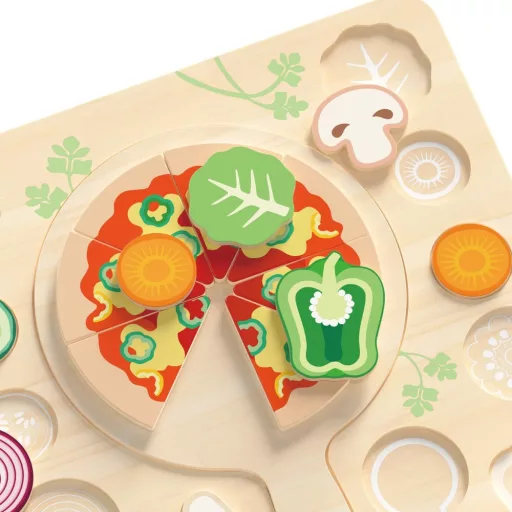 Classic World 22 részes fa szeletelhető pizzakészlet 