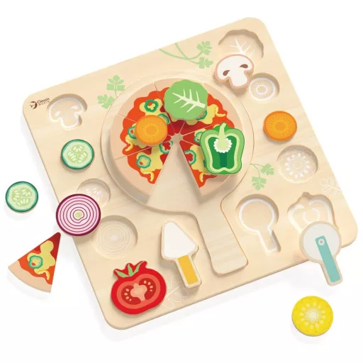Classic World 22 részes fa szeletelhető pizzakészlet 