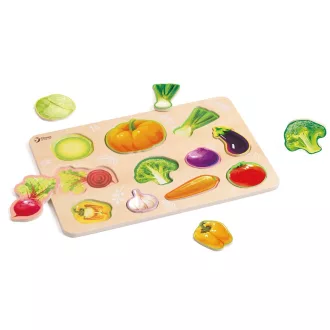   Classic World fa zöldséges puzzle – színes fejlesztő játék kisgyermekeknek