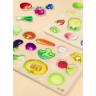   Classic World fa zöldséges puzzle – színes fejlesztő játék kisgyermekeknek