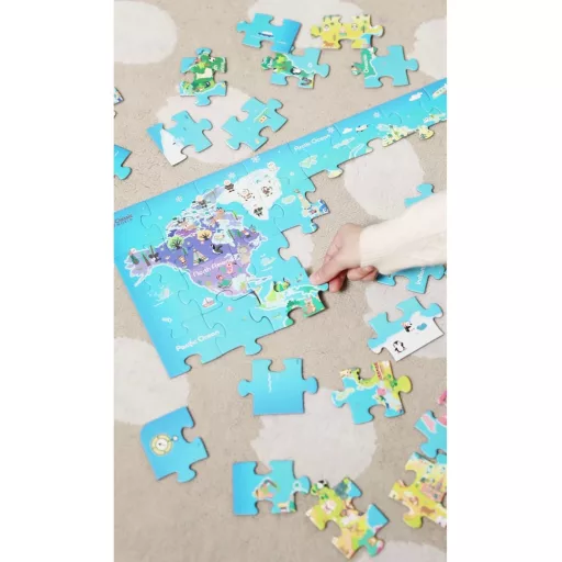 Classic World fa világtérkép puzzle – 48 darabos fejlesztő játék 