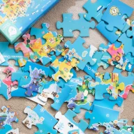   Classic World fa világtérkép puzzle – 48 darabos fejlesztő játék 