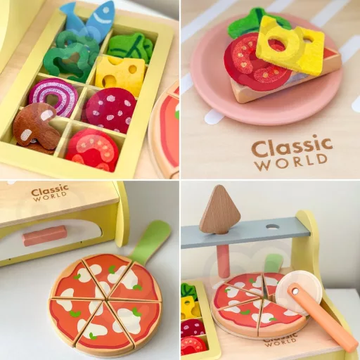 JátékClassic Word fa pizzasütő készlet 
