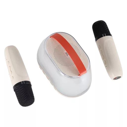 Lantoska bluetooth karaoke hangszoró 2 db mikrofonnal - LED világítással