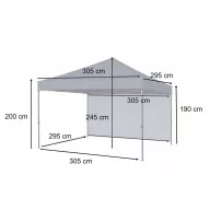 Lantoska XXL kerti pavilon 3x3 m