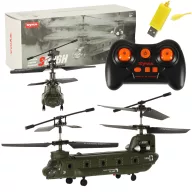   Syma S026H Chinook 2,4 GHz RC katonai helikopter – giroszkópos stabilizálással, LED fénnyel, 8 éves kortól