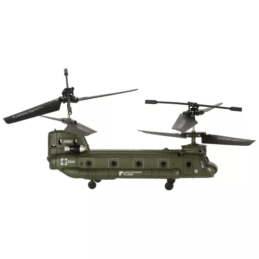 Syma S026H Chinook 2,4 GHz RC katonai helikopter – giroszkópos stabilizálással, LED fénnyel, 8 éves kortól