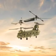   Syma S026H Chinook 2,4 GHz RC katonai helikopter – giroszkópos stabilizálással, LED fénnyel, 8 éves kortól