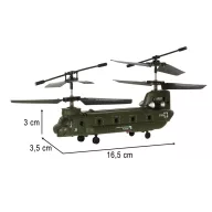   Syma S026H Chinook 2,4 GHz RC katonai helikopter – giroszkópos stabilizálással, LED fénnyel, 8 éves kortól