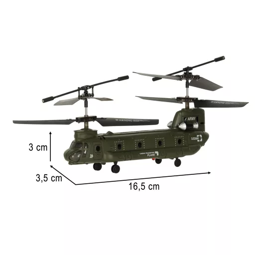 Syma S026H Chinook 2,4 GHz RC katonai helikopter – giroszkópos stabilizálással, LED fénnyel, 8 éves kortól