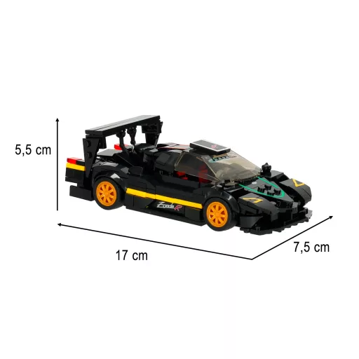 Pagani Zonda R 1:28 építőkocka autómodell - 387 darabos készlet