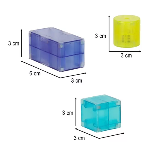 Lantoska 3D mágneses építőjáték 64 db-os - LED világítással