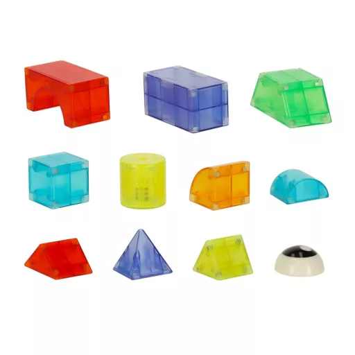 Lantoska 3D mágneses építőjáték 32 db-os - LED világítással