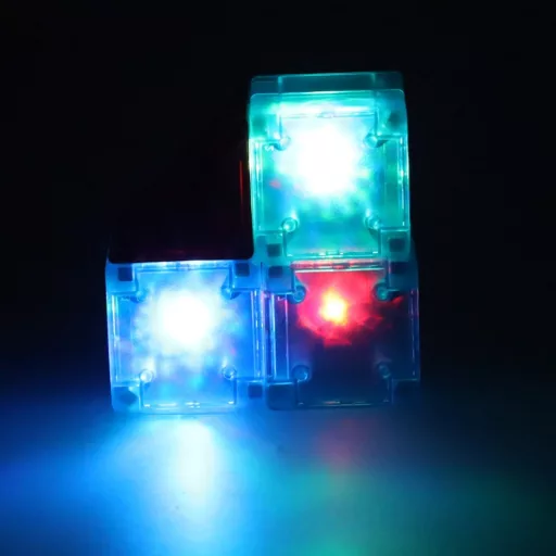 Lantoska 3D mágneses építőjáték 32 db-os - LED világítással