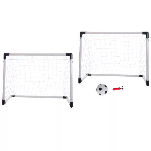 Lantoska gyerek focikapu 2 az 1-ben 185 x 120 x 70 cm – összecsukható kerti focikapu szett labdával