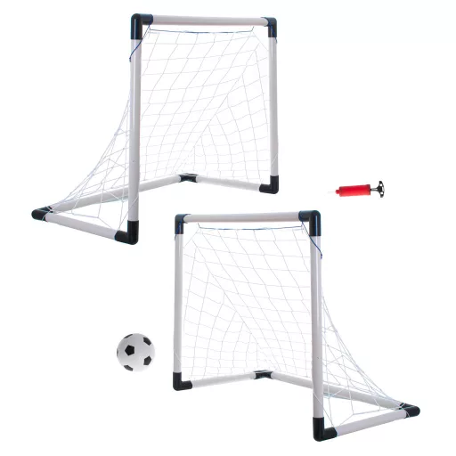 Lantoska gyerek focikapu 2 az 1-ben 185 x 120 x 70 cm – összecsukható kerti focikapu szett labdával