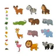 Lantoska 47 db-os montessori mágneses kirakó - szafari