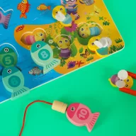 Lantoska montessori mágneses horgászjáték - méhecskés
