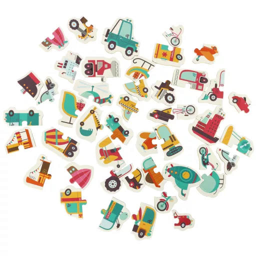 Lantoska 24 db-os járműves puzzle dobozban
