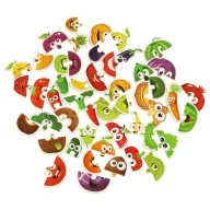 Lantoska 25 db-os gyümölcs és zöldség puzzle dobozban