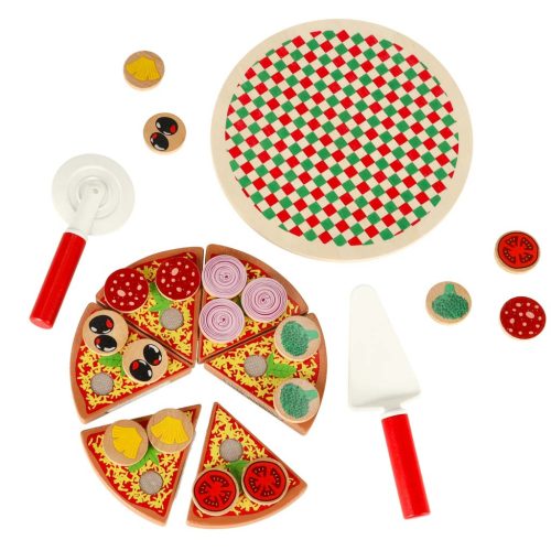 Lantoska fa szeletelhető pizza kiegészítőkkel