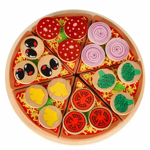 Lantoska fa szeletelhető pizza kiegészítőkkel