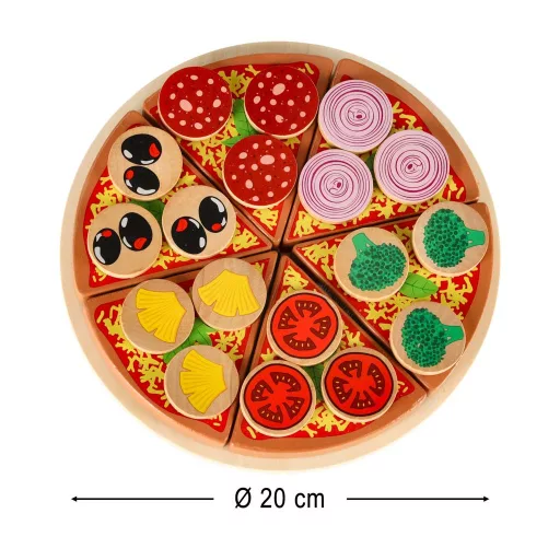 Lantoska fa szeletelhető pizza kiegészítőkkel