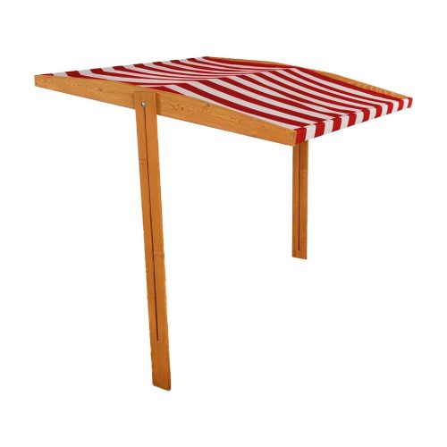 Tető és árnyékoló homokozóhoz – 120x120 cm piros-fehér