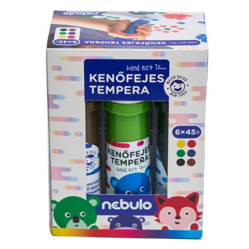Nebulo kenőfejes tempera készlet 6x45 ml