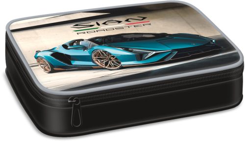 Lamborghini autós emeletes tolltartó – üres, fekete-szürke-kék