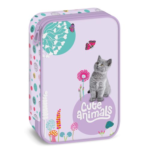 Cicás emeletes tolltartó, üres – Cuki Állatok, Kitten design