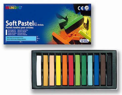Mungyo porpasztell kréta készlet 12 darabos – művészi soft pastel