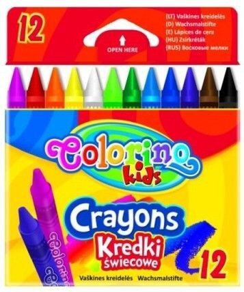 Colorino hegyezhető zsírkréta készlet 12 darabos