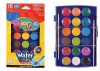 Colorino vízfesték 18 színű, 28 mm-es gombokkal, ecsetekkel