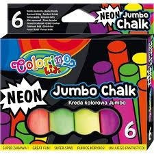 Colorino neon jumbo aszfaltkréta készlet 6 darabos