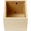 Képkeretes dekorálható fa ceruzatartó gyerekeknek – 10x10x10 cm
