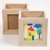 Képkeretes dekorálható fa ceruzatartó gyerekeknek – 10x10x10 cm