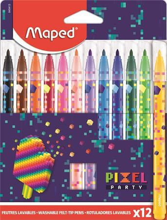 Maped Pixel Party filctoll készlet – 12 db, 2,8 mm, kimosható